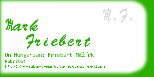 mark friebert business card